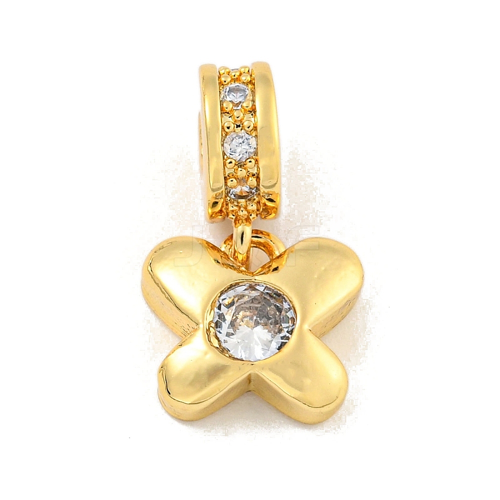 Wholesale Brass Micro Pave Clear Cubic Zirconia Pendants