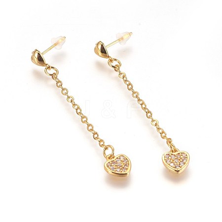 Wholesale Brass Cubic Zirconia Stud Earrings - Jewelryandfindings.com