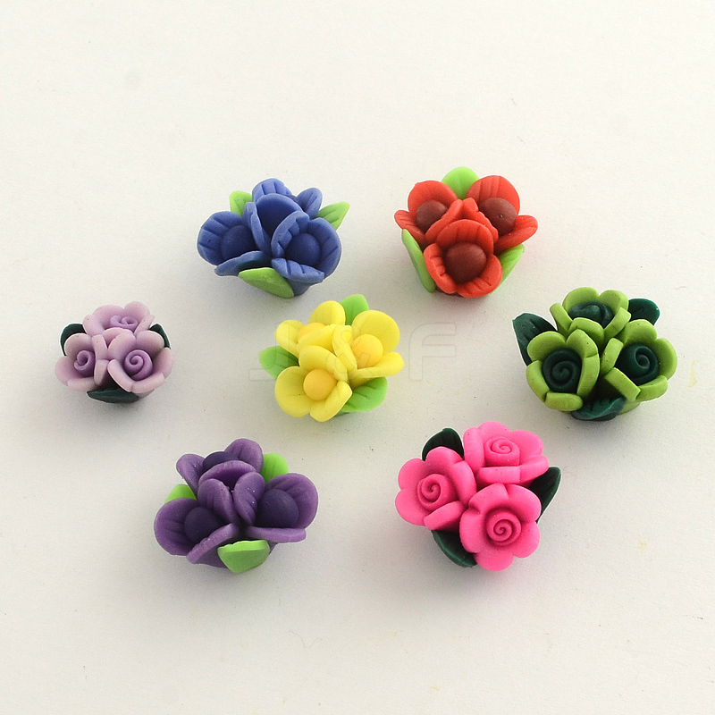 Wholesale Handmade Polymer Clay Flower Beads - Jewelryandfindings.com