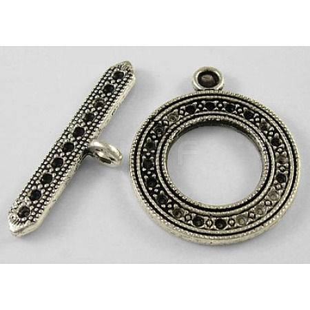 Tibetan Style Alloy Toggle Clasps LF0610Y-2-NF-1