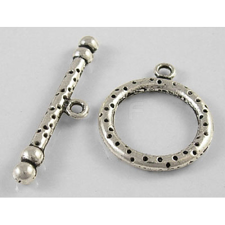 Tibetan Style Alloy Toggle Clasps LF1408Y-NF-1