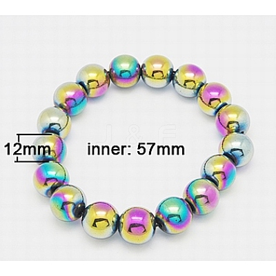 Non-Magnetic Synthetic Hematite Bracelets BJEW-B142-1-1