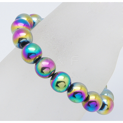 Non-Magnetic Synthetic Hematite Bracelets BJEW-B142-1-1
