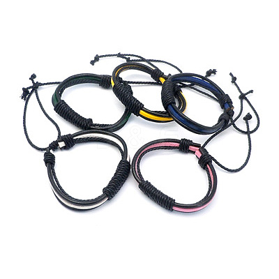 Leather Bracelets BJEW-Q116-M-1