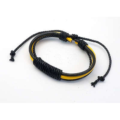 Leather Bracelets BJEW-Q116-M-1