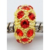 Alloy Rhinestone European Beads CPDL-H997-7-2