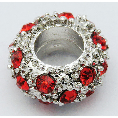Alloy Rhinestone European Beads CPDL-H998-14-1