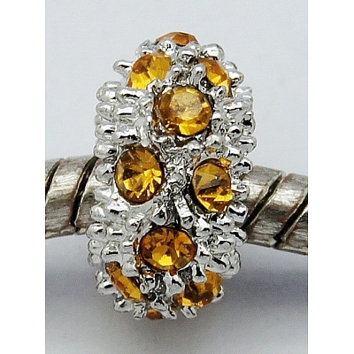 Alloy Rhinestone European Beads CPDL-H998-20-1