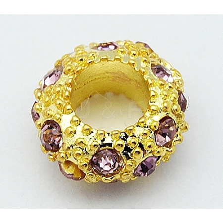 Alloy Rhinestone European Beads CPDL-H011-2-1