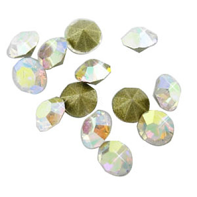 Glass Pointed Back Rhinestone CR3.4mm11Y-1-1