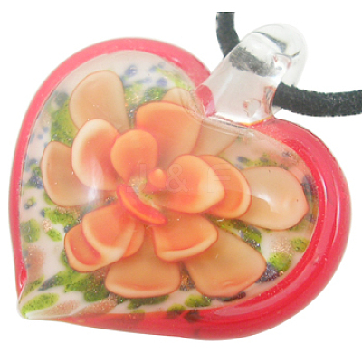 Handmade Gold Sand Lampwork Pendants DP474J-1