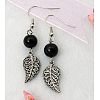 Dangle Leaf Earrings EJEW-JE00177-01-2