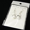 Trendy Glass Pearl Angle Wing Dangle Earrings EJEW-JE00289-01-2
