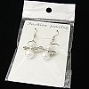 Trendy Glass Pearl Fairy Wing Dangle Earrings EJEW-JE00290-3