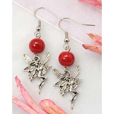 Dangle Fairy Earrings EJEW-JE00196-1