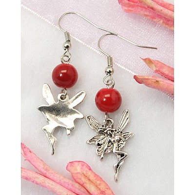 Dangle Fairy Earrings EJEW-JE00196-1
