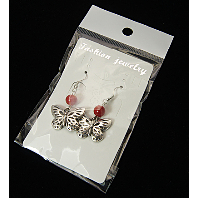 Dangle Butterfly Earrings EJEW-JE00214-1