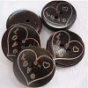 2-hole Love Lacquered DIY Buttons FNA160K-1