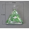 Handmade Silver Foil Glass Pendants FOIL-N021-M-2
