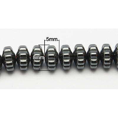 Non-Magnetic Synthetic Hematite Beads Strands G-D015-14-1