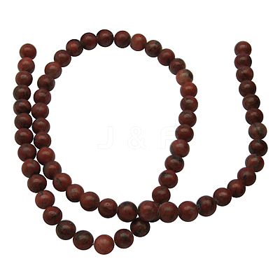 Sesame Red Beads Strands G-GR6MM-222-1
