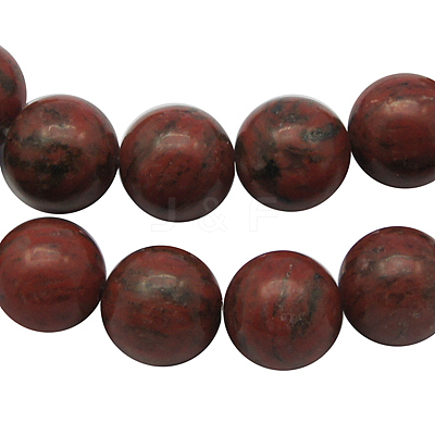 Sesame Red Beads Strands G-GR8MM-222-1