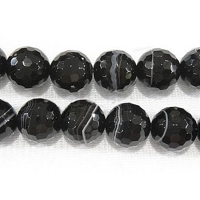 Natural Madagascar Black Agate Bead Strands G-N213A-56-1
