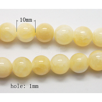 Natural Yellow Jade Beads G-Q278-1-1