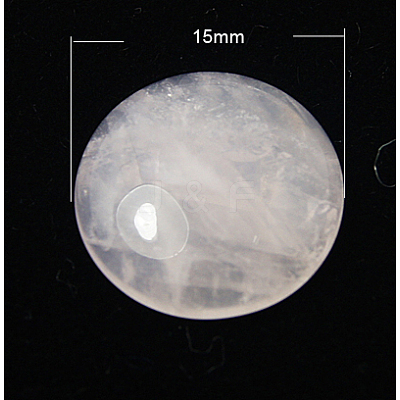 Natural Rose Quartz Cabochons G-ROSE15x4-1