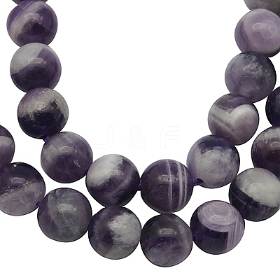 Natural Amethyst Beads Strands G-SR10MM-1-2-1