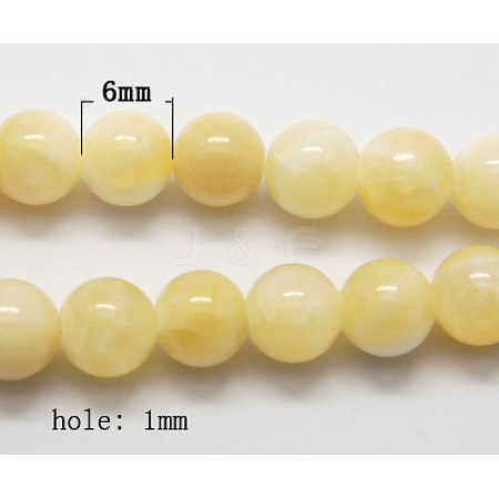 Natural Yellow Jade Beads G-Q276-1-1