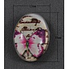 Tempered Glass Cabochons GGLA-R185-1-1