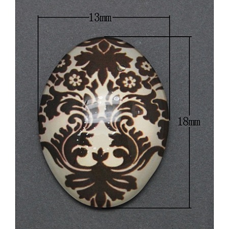 Tempered Glass Cabochons GGLA-R197-1-1