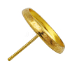 Brass Stud Earring Settings IFIN-Q006-G-1