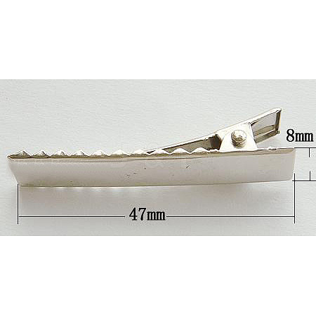 Iron Flat Alligator Hair Clip Findings IFIN-F114-01-1