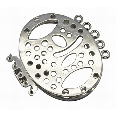 Brass Multi-strand Box Clasp Cabochon Settings J28RB021-1