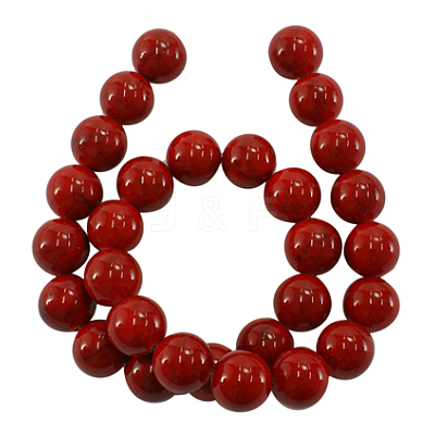 Dyed Natural White Jade Beads JBR5-12mm-1