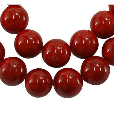 Dyed Natural White Jade Beads JBR5-12mm-1