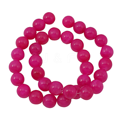 Natural Yellow Jade Beads Strands JBR6mm-21-1