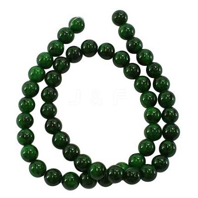 Dyed Natural Yellow Jade Beads JBR8mm-14-1