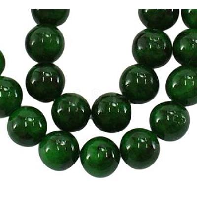 Dyed Natural Yellow Jade Beads JBR8mm-14-1