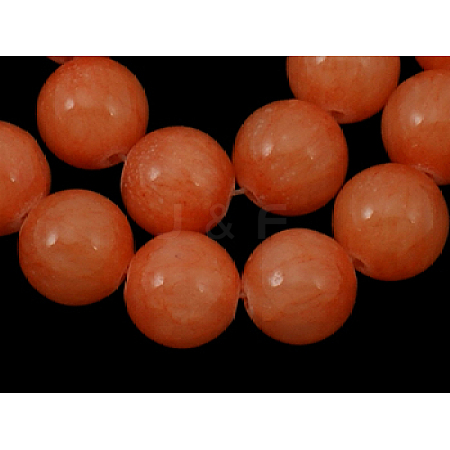 Natural Yellow Jade Beads Strands JBR6mm-34-1