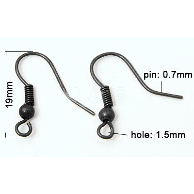 Brass Earring Hooks KK-Q361-B-1