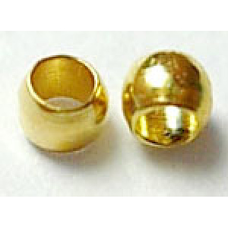 Brass Crimp Beads KK-E002-G-NF-1