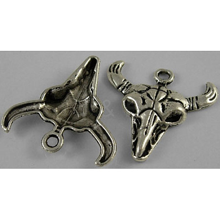 Tibetan Style Alloy Steer Pendants LF1303Y-NF-1