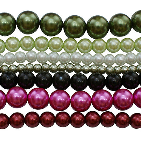 Glass Pearl Beads Strands M-HY-1
