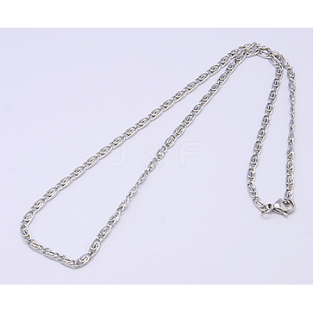 304 Stainless Steel Necklaces Mens Lumachina Chain Necklaces NJEW-483L-9-1