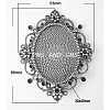 Alloy Oval Cabochon Settings PALLOY-A17035-AS-1