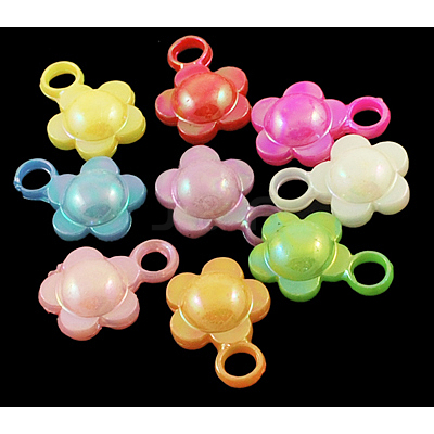 Plating Acrylic Pendants PAB879Y-1
