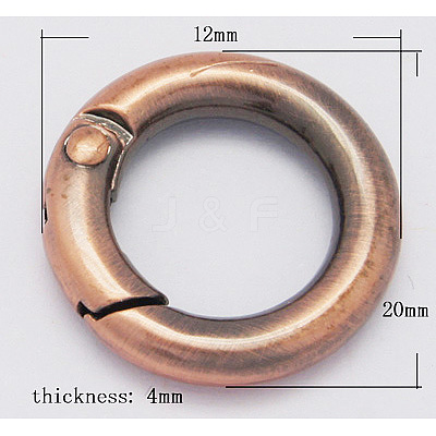 Alloy Spring Gate Rings PALLOY-H245-R-1